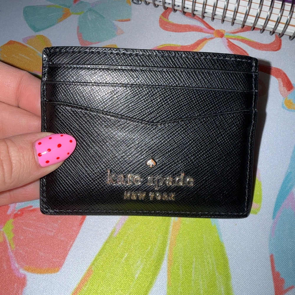Kate Spade Black Leather Card Holder